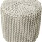 Edge Collections-16" x 16"-Handcrafted Knitted Pouf for Home Seating-1 pcs